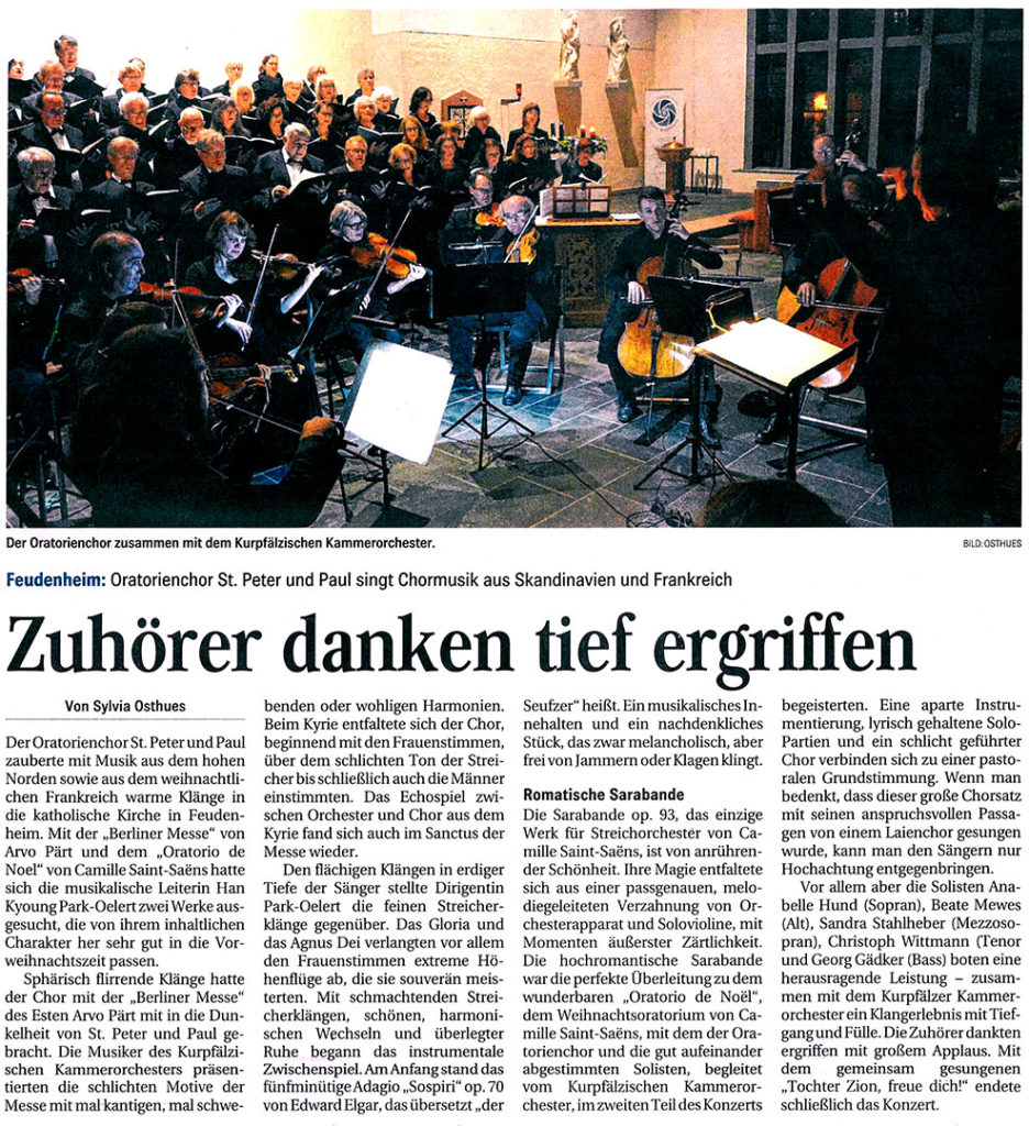 Artikel MM Geistliches Konzert 08.12.2019